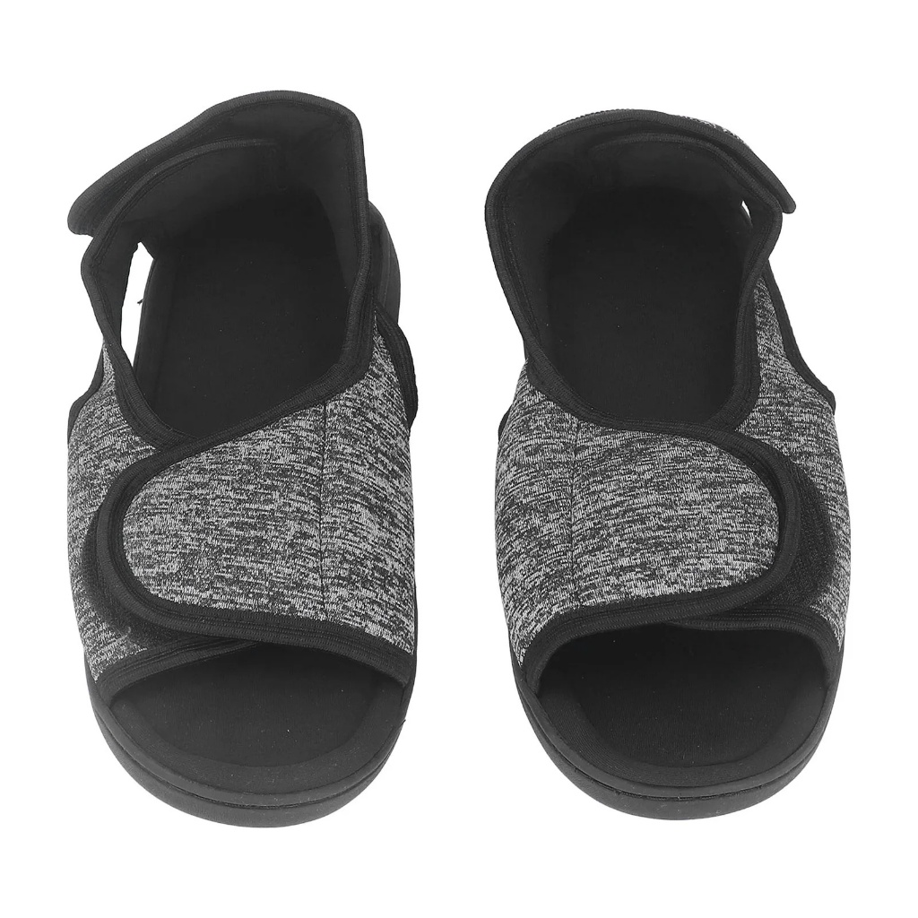 Diabetic Slippers For Swollen Feet - Adjustable Unisex Edema Shoes With Wide Fit & Memory Foam