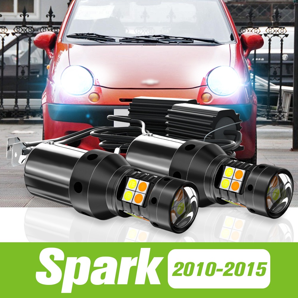 2pcs For Chevrolet Spark 2010-2015 Dual Mode LED Turn Signal+Daytime ...