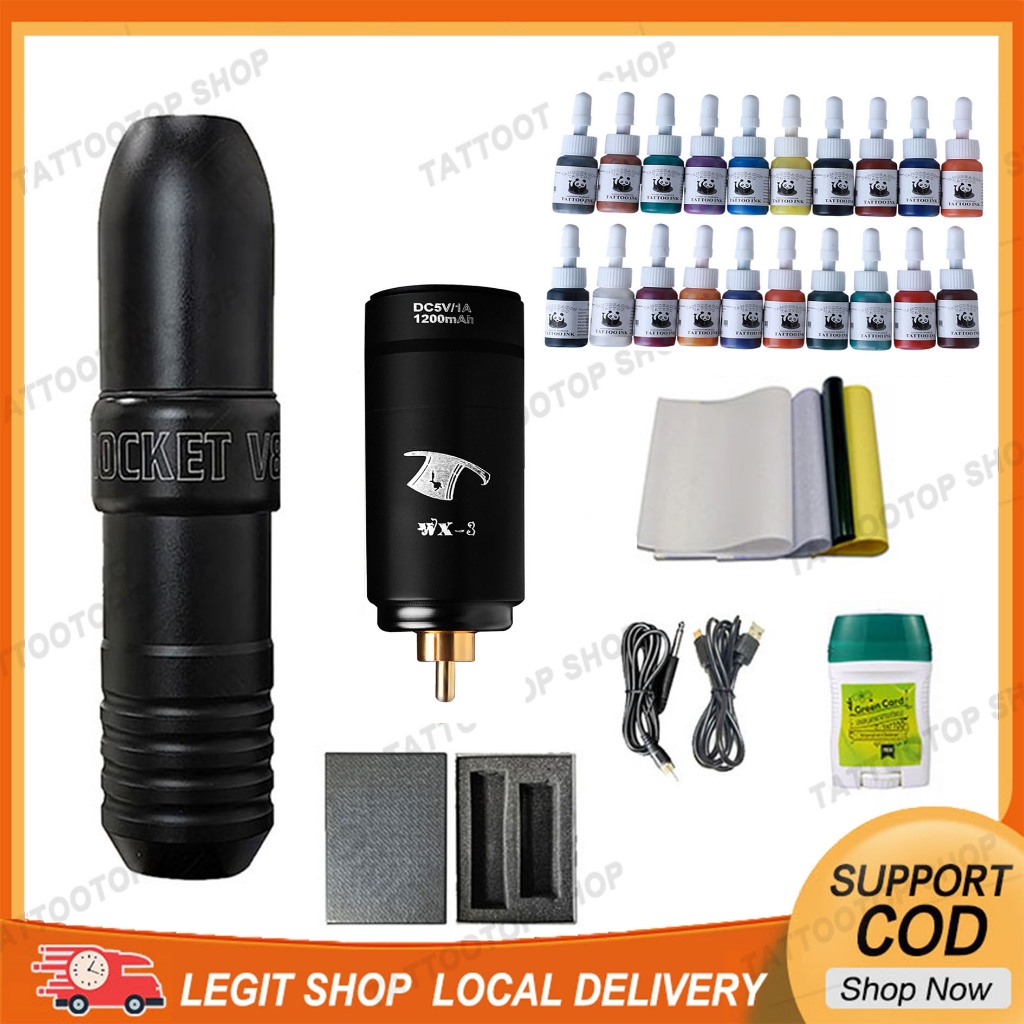 【Local Low price, Last 99pcs】Rocket V8 WIRELESS Tattoo Machine Pen Type ...