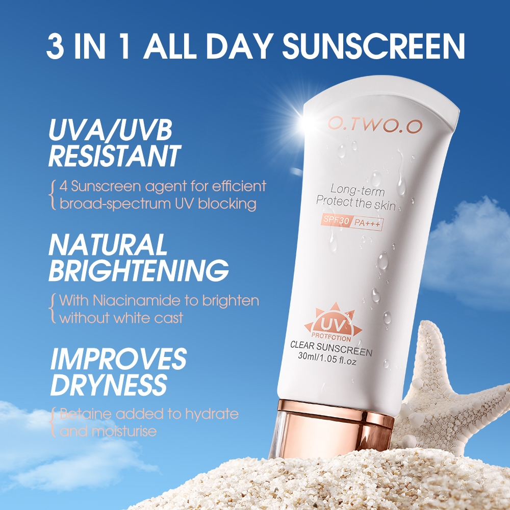 O.TWO.O SPF30 PA++++ Sunscreen Brightening Lightweight Non-Sticky UV 