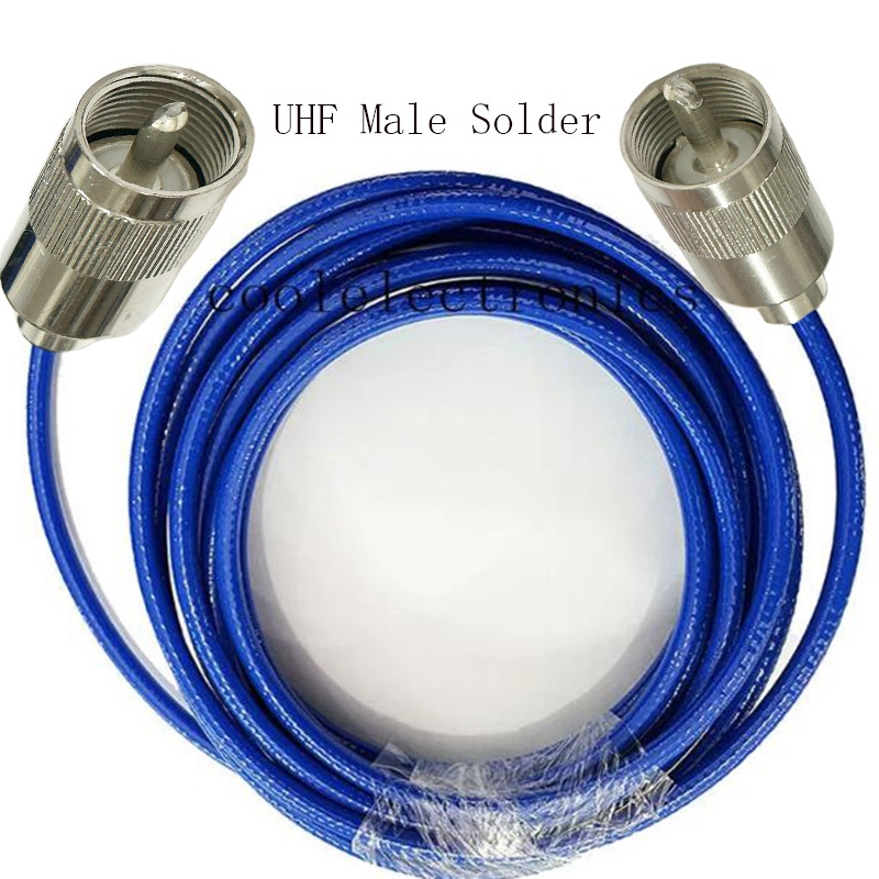 Cavo Per Radio E Antenne Cavo Coassiale Jumper RG142 UHF - Connettori PL259 Maschio/maschio, 1 Piede (30 Cm), Doppio Scudo, Colore Rosa Cavo Coassiale Rosa Per Radio