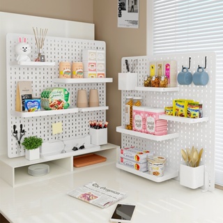 DIY Wall Storage Rack Storage Shelf Organizer Pegboard Nordic Decor Figure  Display Shelves Wall-Mounted Rack