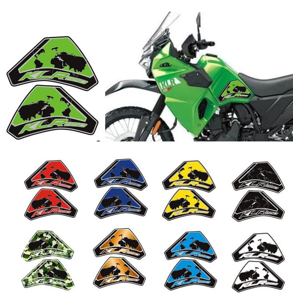For KAWASAKI KLR650 2021 2022 2023 3D Gel Fuel Tank Side Knee Grip Pad