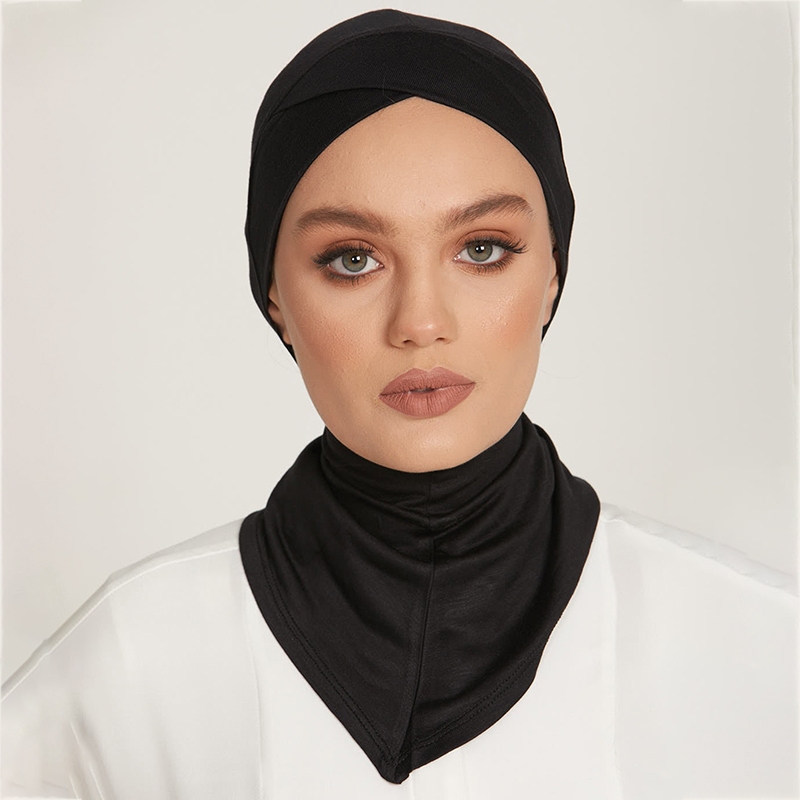 LAVEN Fashion Criss Cross Inner Cap Soft Cotton Bottom Instant Hijab ...