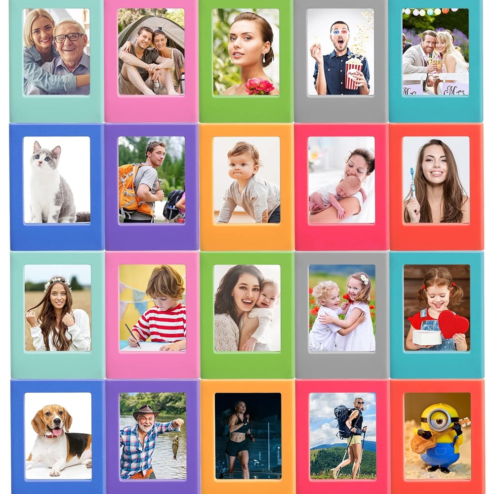TNTIWQ 10 Pack-Polaroid Magnets For Refrigerator Acrylic Fridge Magnetic Frame 2.36 X 3.54 Inch Clear Picture Frames
