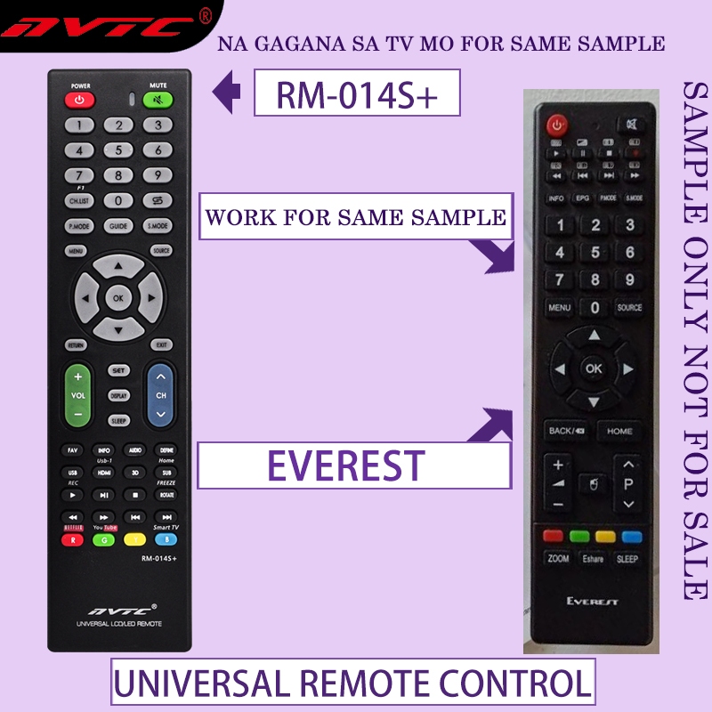 Universal remote control for Everest Smart TV Remote universal na