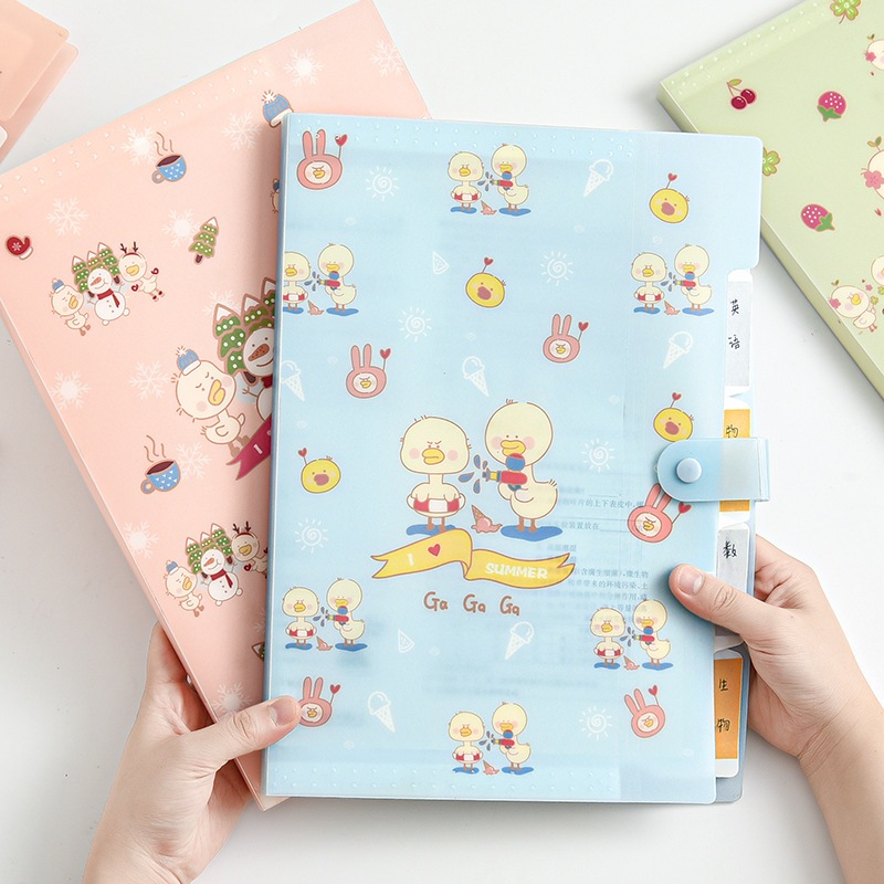 Happy Duck Letter A4 Paper Expanding File Folder 5 Pockets Accordion ...