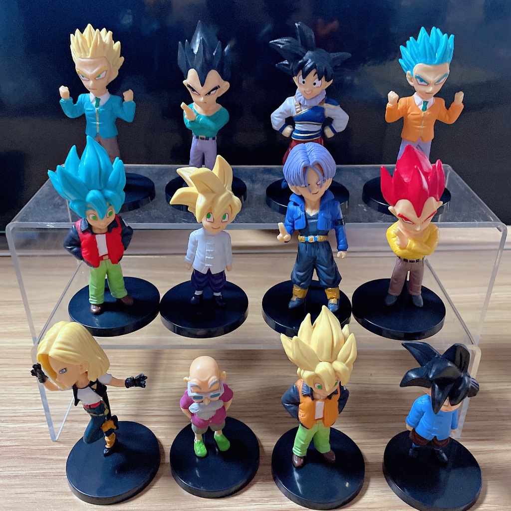 12Pcs/Set 9cm Dragon Ball Z Anime Figures Son Goku Trunks Action Figure