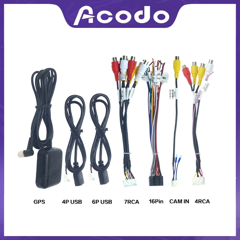 Car Stereo Power Cable BT radio GPS HD multimedia player accessory for