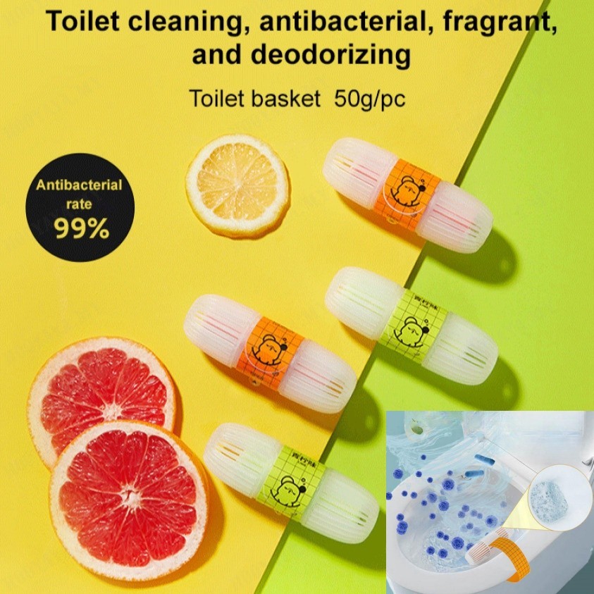 Toilet Cleaning Hang Basket Auto Flush Toilet Deodorant Toilet Flush ...