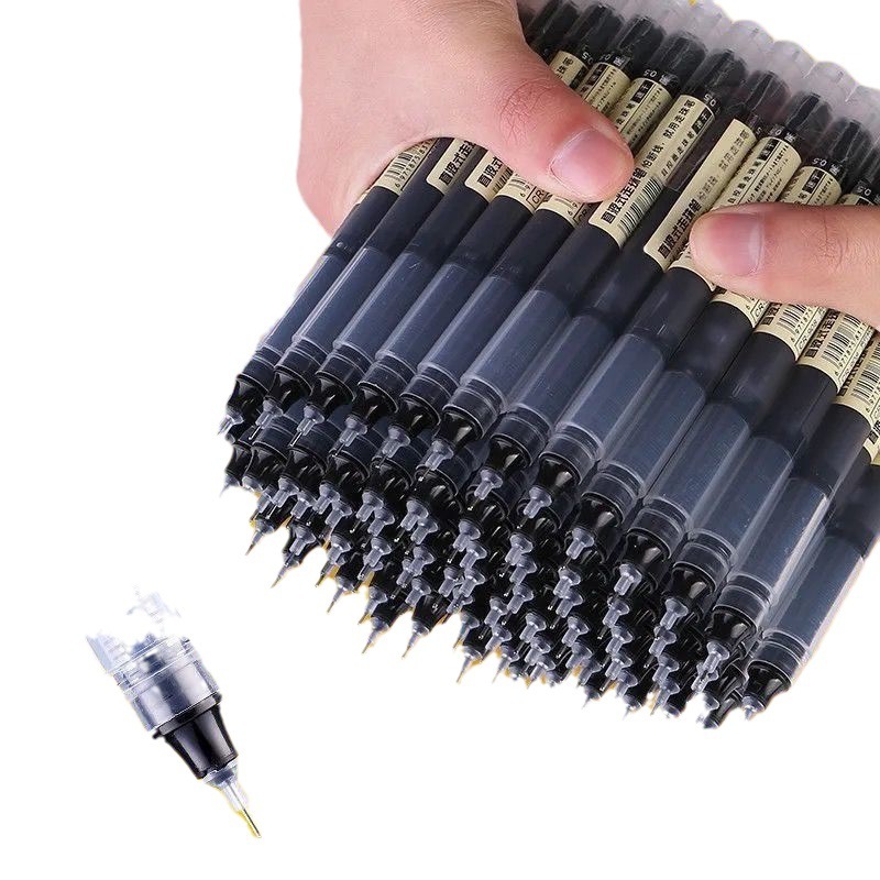 Straight Liquid Ballpoint Pen Student Stationery Office Supplies Blue