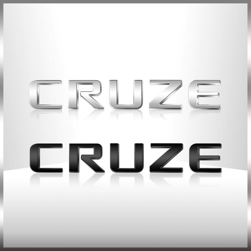 3D ABS Plastic CRUZE Car Logo Sticker Tail Bumper Badge Auto Rear Trunk