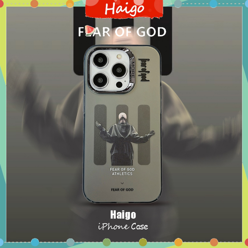 Hard Plastic Phone Case Plating Fear Of God FOG Label suitable for
