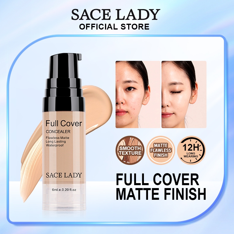 SACE LADY Liquid Foundation Matte Poreless Finish Waterproof Ultra-HD Medium  Coverage Face Makeup