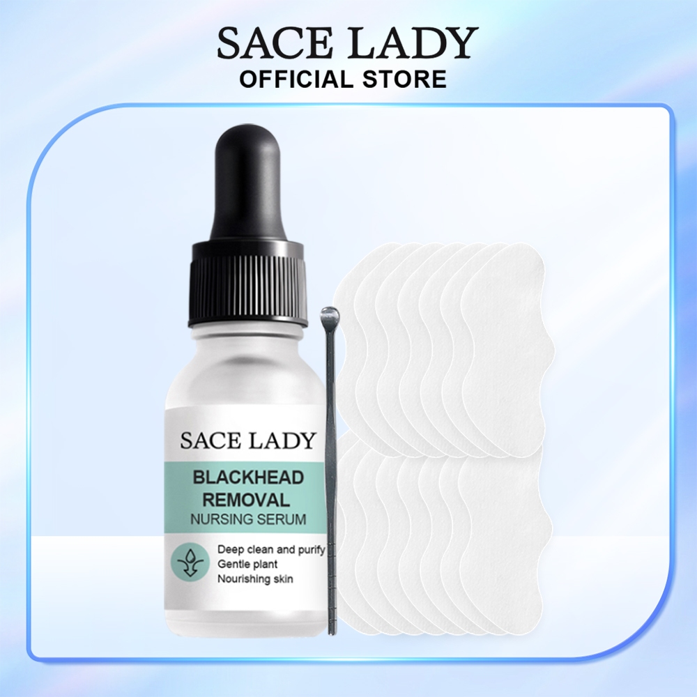 SACE LADY Blackhead Remover Serum Kit 100% Organic Plant Essence Set Nose  Pore Cleaner Facial Mask SkinCare