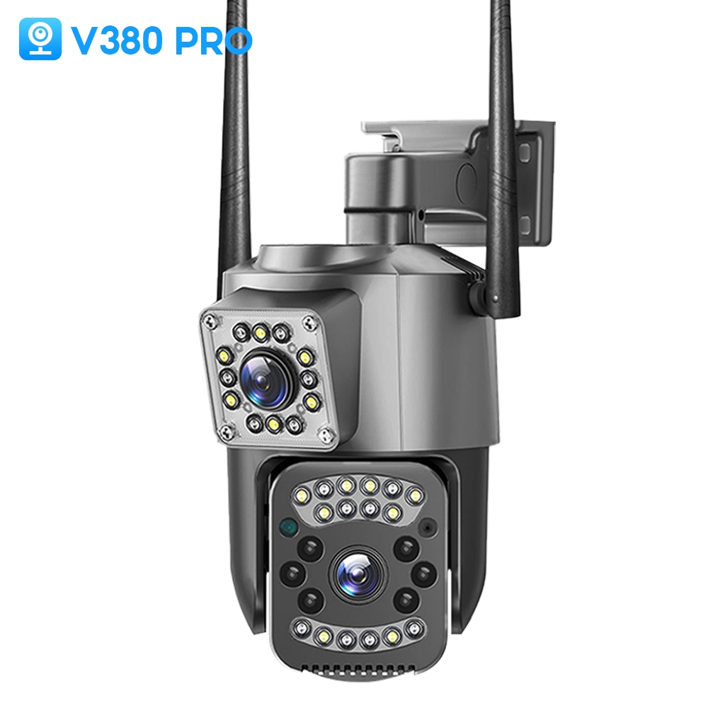 V380 Pro Hd 1080p Cctv Camera Dual Lens Outdoor Waterproof 360 Cctv With Audio And Speaker Ip