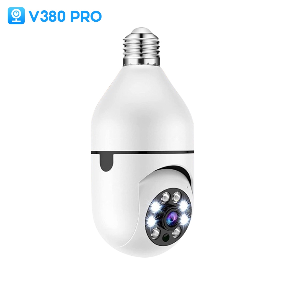 V380 Pro Bulb With Cctv Camera Indoor E27 Power Hd 1080P Rotatable 360°  Automatic Tracking Waterproof Night Vision Two-Way Audio Wireless Wifi