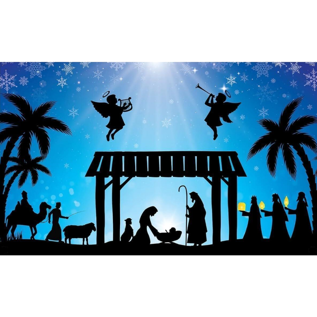 7x5ft Holy Nativity Christmas Photography Backdrop Jesus Xmas Nativity