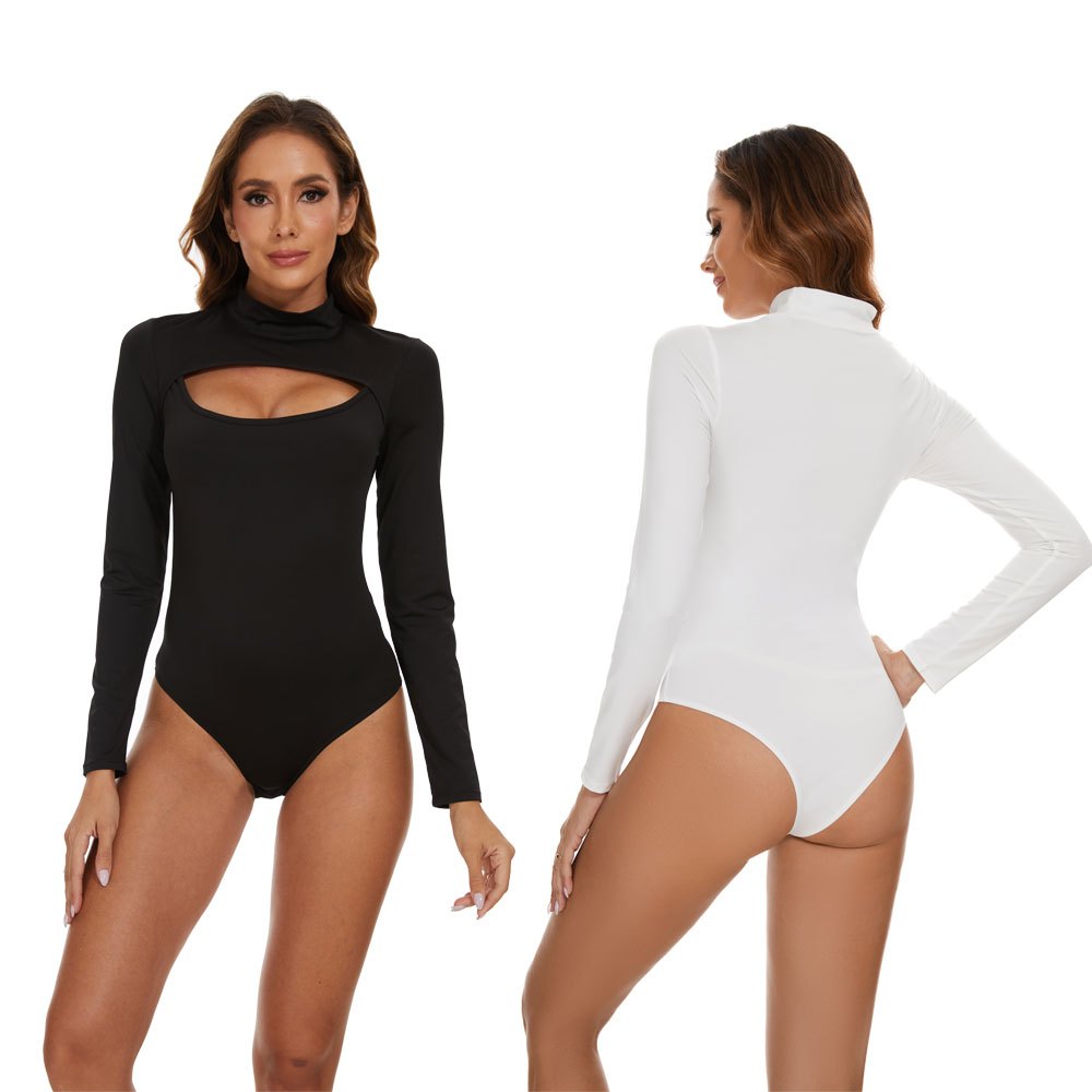 Body shaping double head zipper jumpsuit