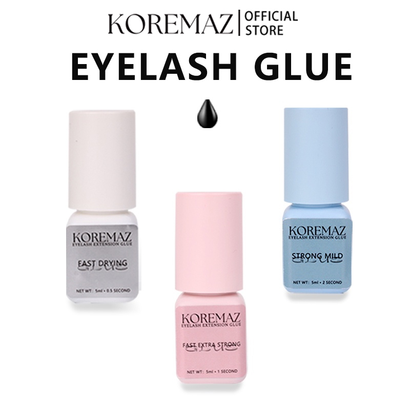 KOREMAZ 5ml 1 Second Quick Dry Strong Glue False Eyelash Extensions For ...