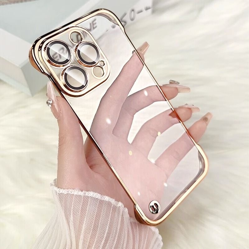 Luxury borderless PC transparent Phone Case iPhone 11 12 Pro Max ...
