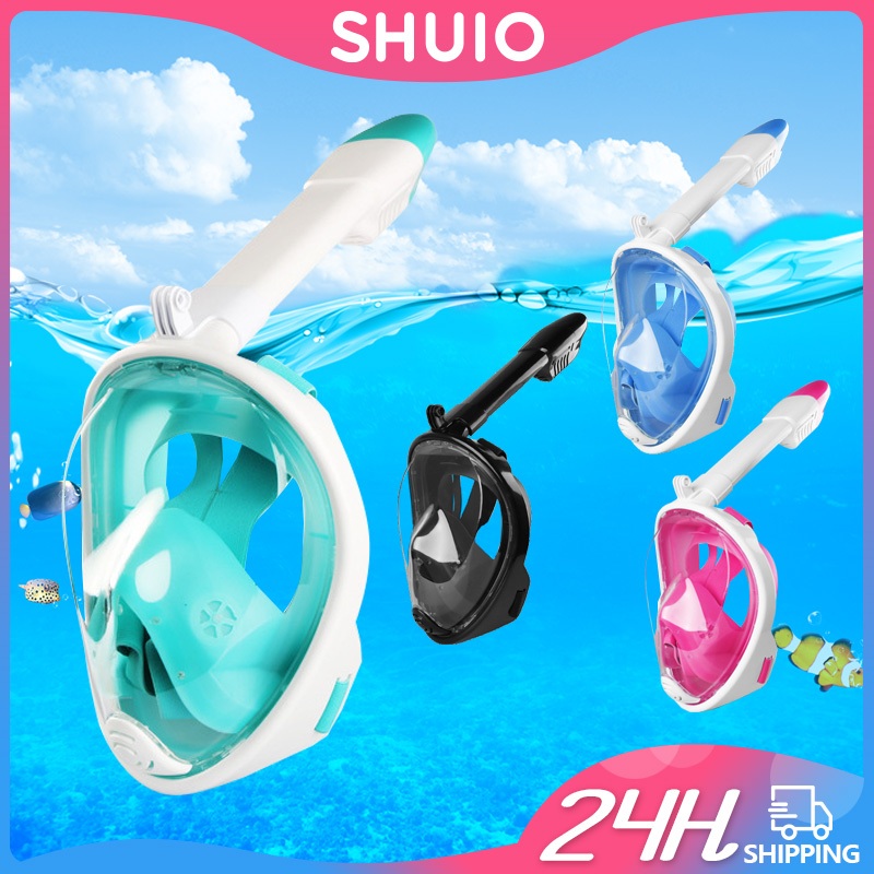 SHUIO Kids Scuba Full Face Snorkeling Set Diving Swimming Mask Easy ...