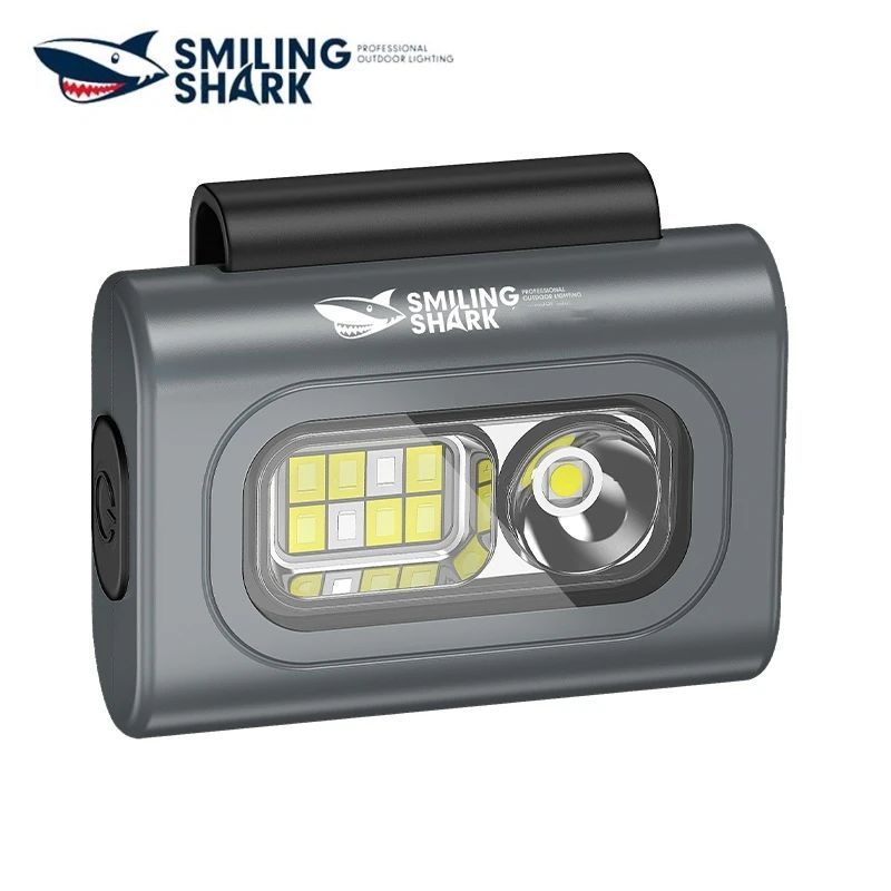 Smiling Shark Mini Headlamp Super Bright Headlight COB Type-C ...