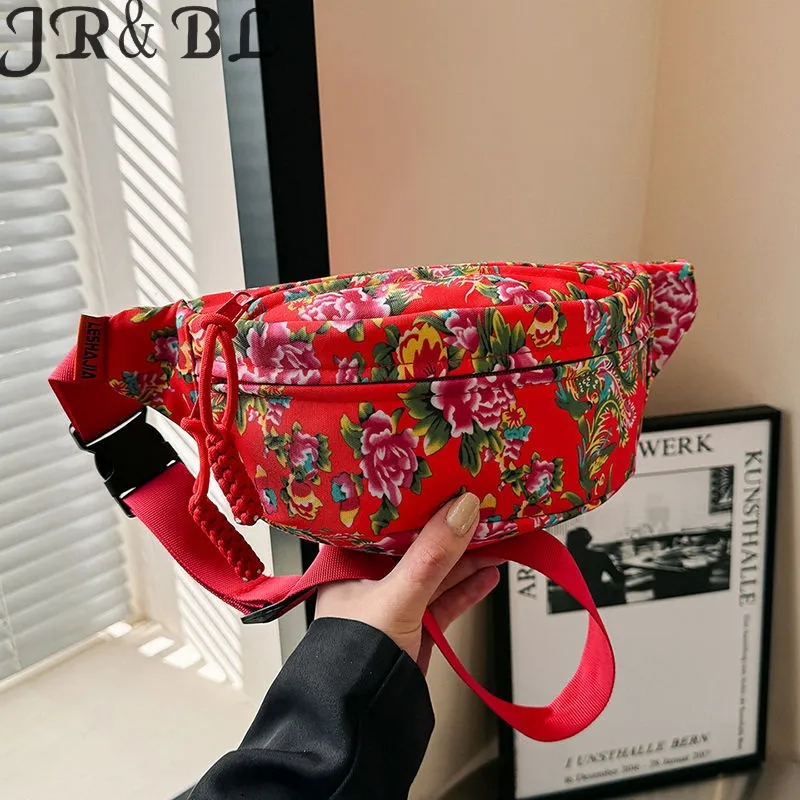 floral canvas belt bag for women and men waist bags fanny pack chest bag sport body bag Shoulder pouch Sling Bags 103 Shopee Philippines