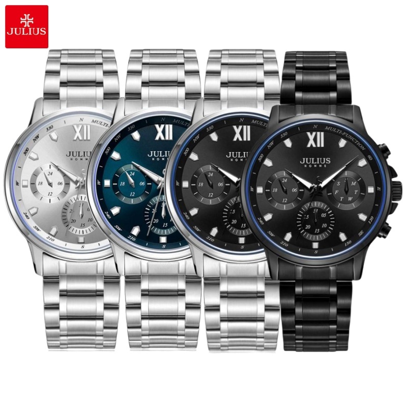 JULIUS Business Three Eyes Watch Plate Glow in the Night Japanese ...
