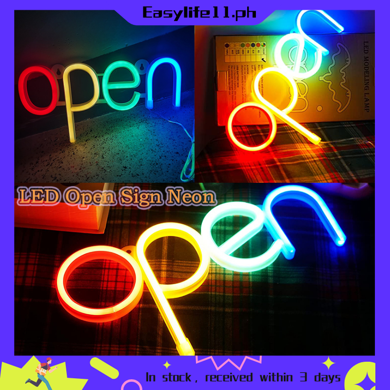 Shop Signage Open Neon Sign LED Neon Signs Night Light Ultra Bright