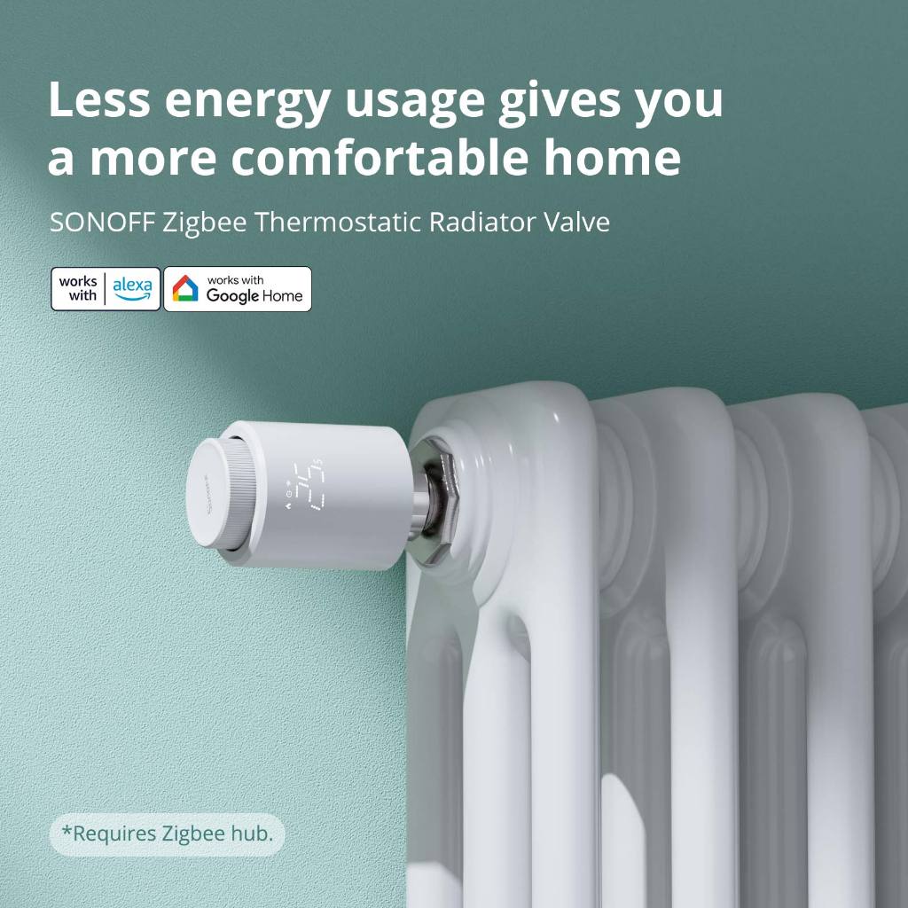 SONOFF TRVZB Zigbee Thermostatic Radiator Valve Smart Home Heating ...