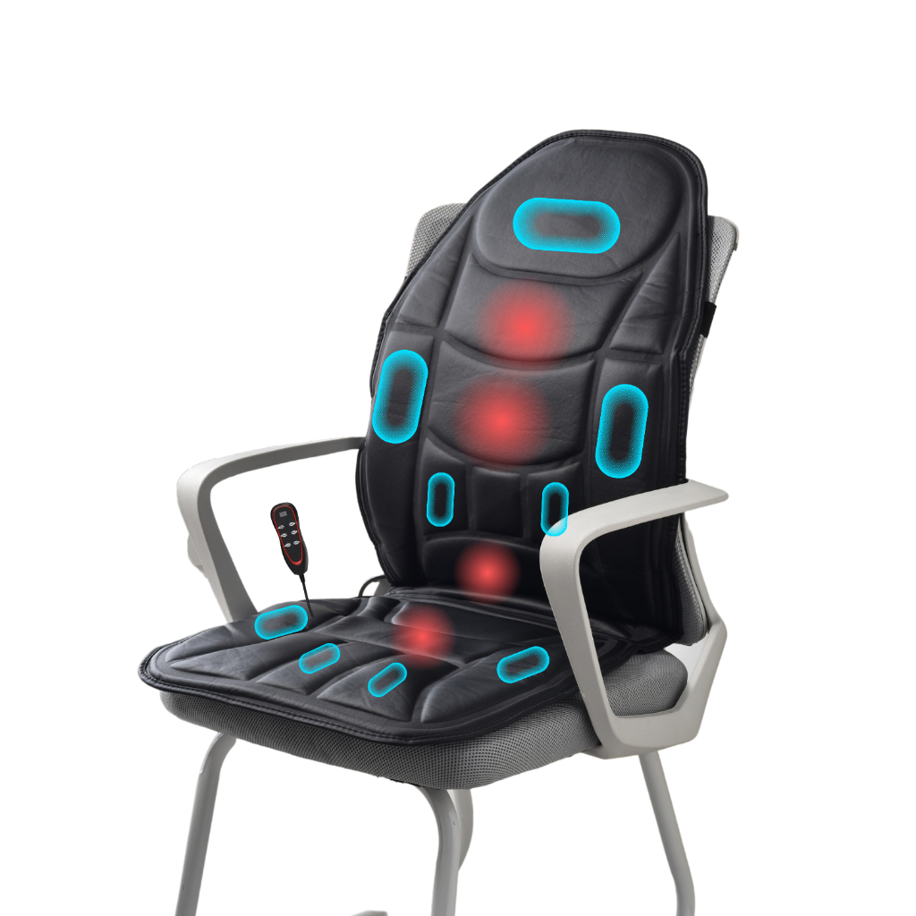 Neck and Back Massager Pad with Heat, Heated Massage Chair Pad for Full