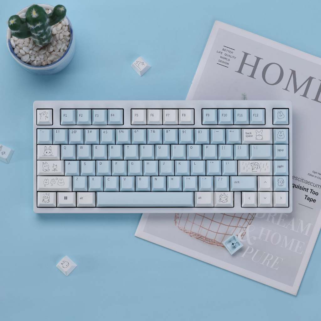KBDfans RABBIT THEMED DYE-SUB KEYCAPS | Shopee Philippines