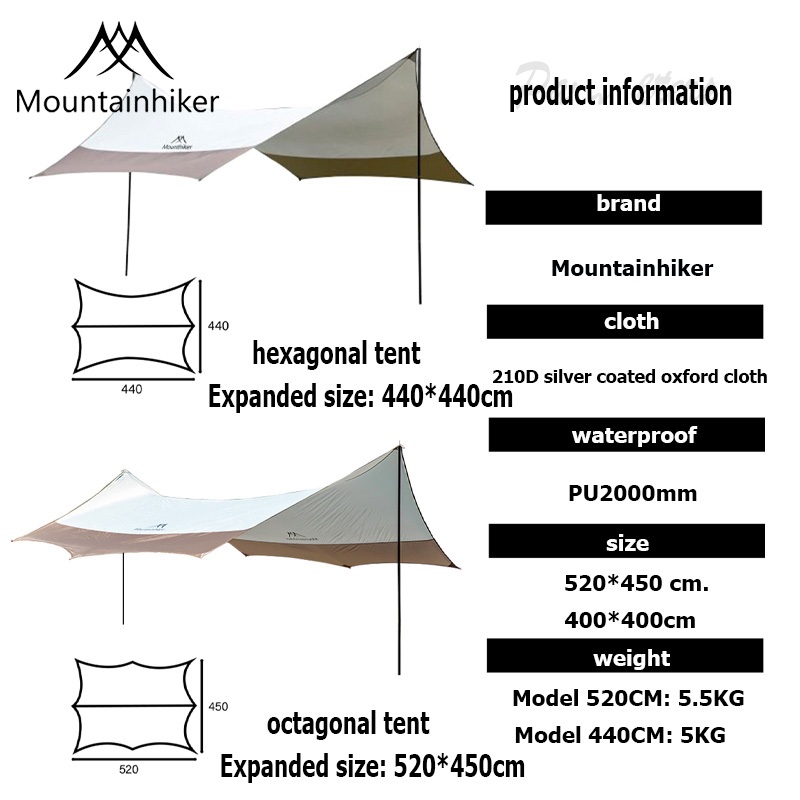 Mountainhiker, Sun Shelter Tarp | Coated | Rectangle | Butterfly ...