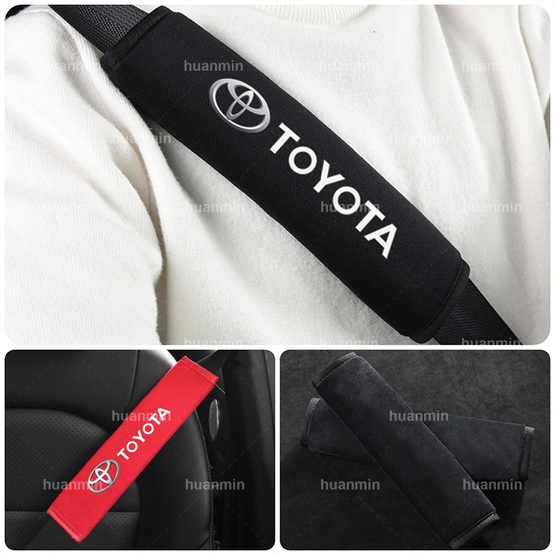 2Pcs Toyota Car Seat Cover Belt Shoulder Pad Seatbelt Cotton Auto