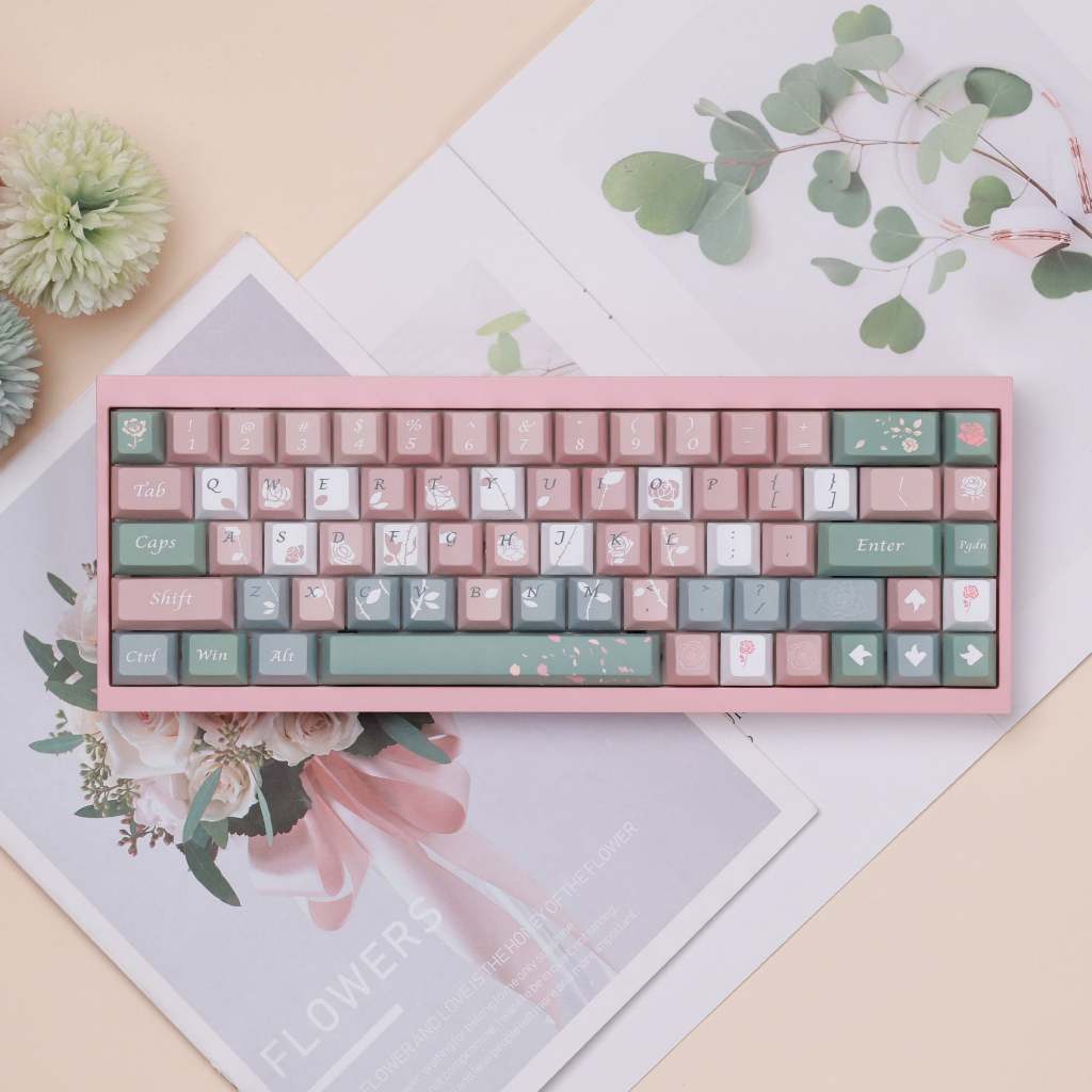 KBDfans CHERRY PROFILE ROSE KEYCAPS SET | Shopee Philippines