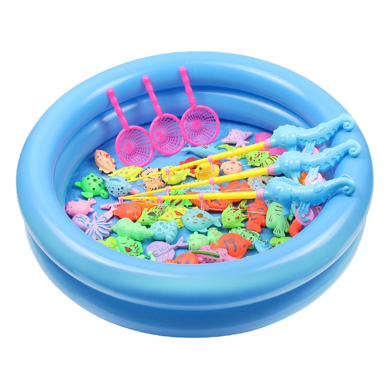 Magnetic Fishing Pool Toys Game for Kids - Water Table Bathtub Kiddie ...