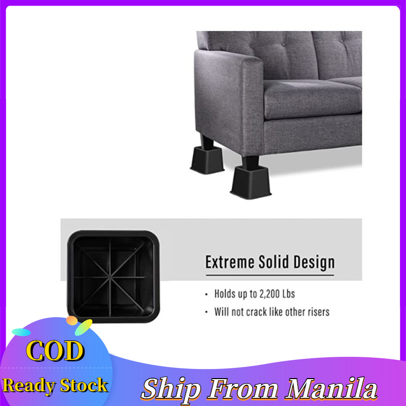 Bed Risers Heavy Duty Furniture Risers Bed Lifter Sofe Risers Bed Feet ...