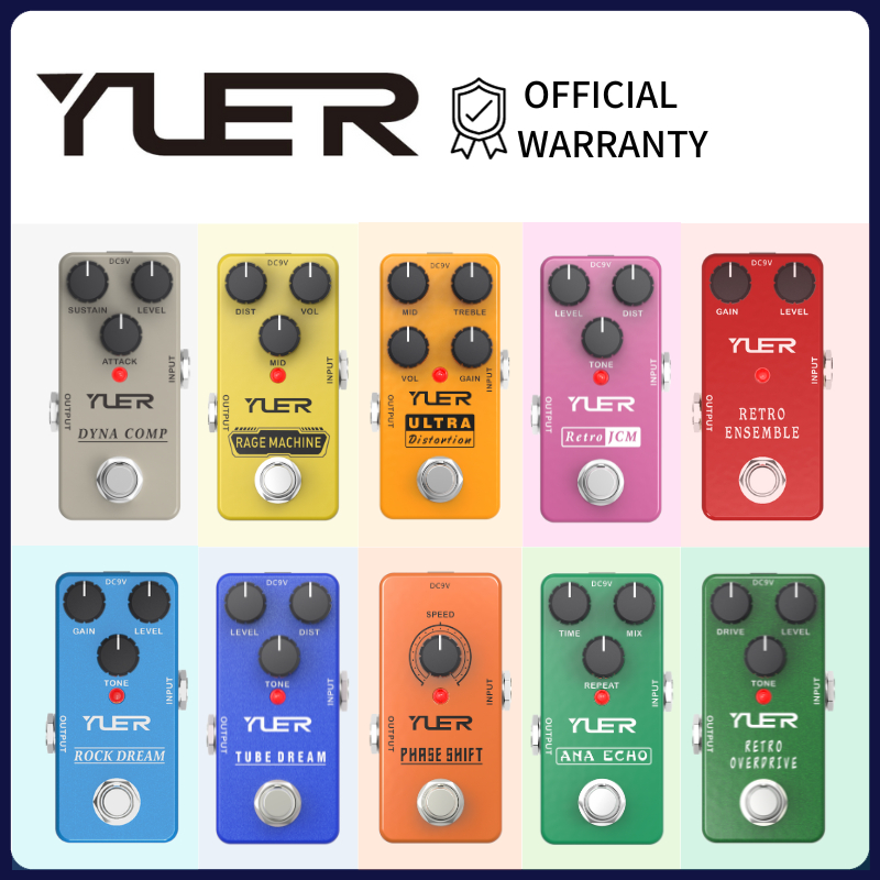 [OFFICIAL ] YUER Guitar Effect Pedal Retro Sound Overdrive / Distortion