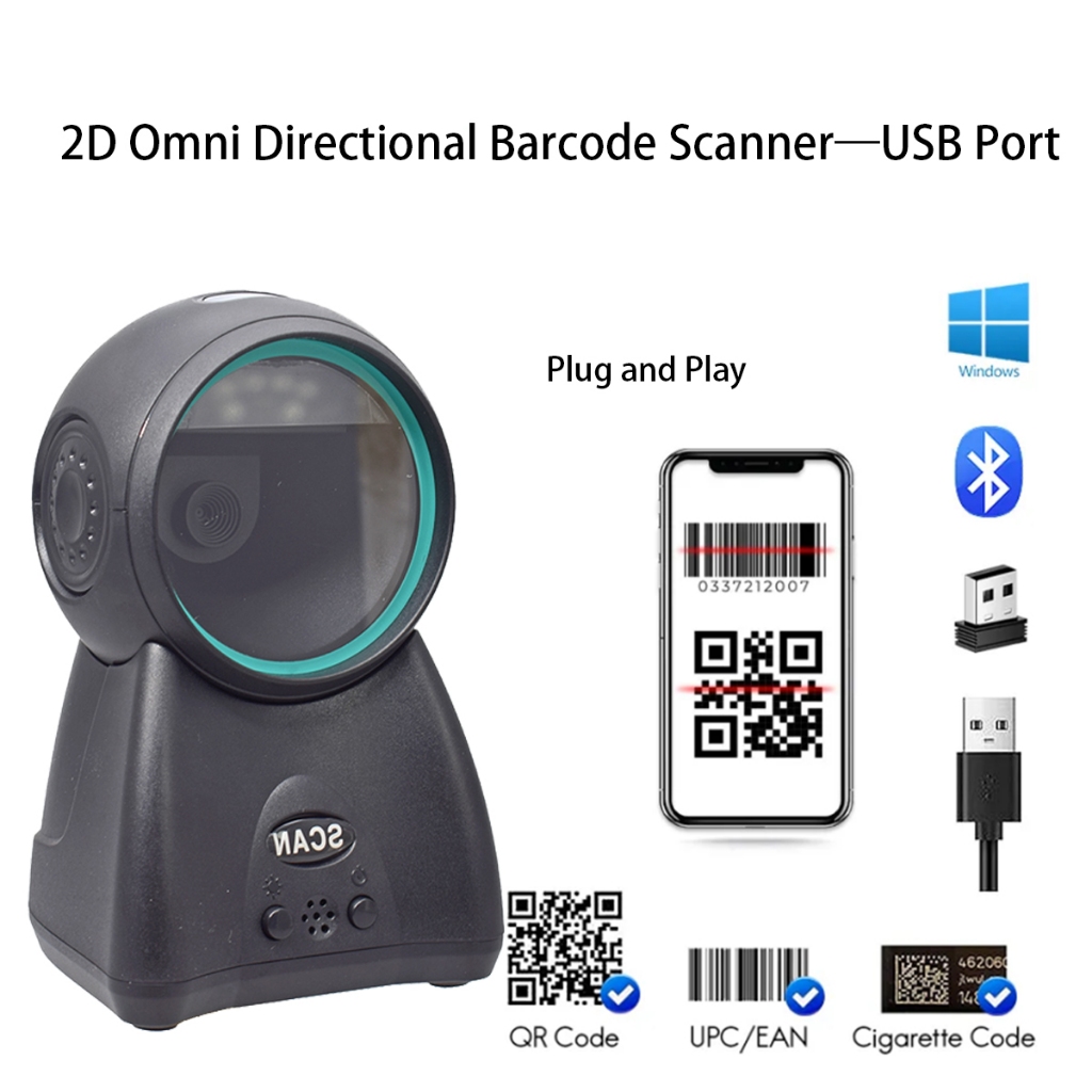 Supermarket Auto Scanning Barcode Reader 1D 2D Barcode Scanner QR code ...