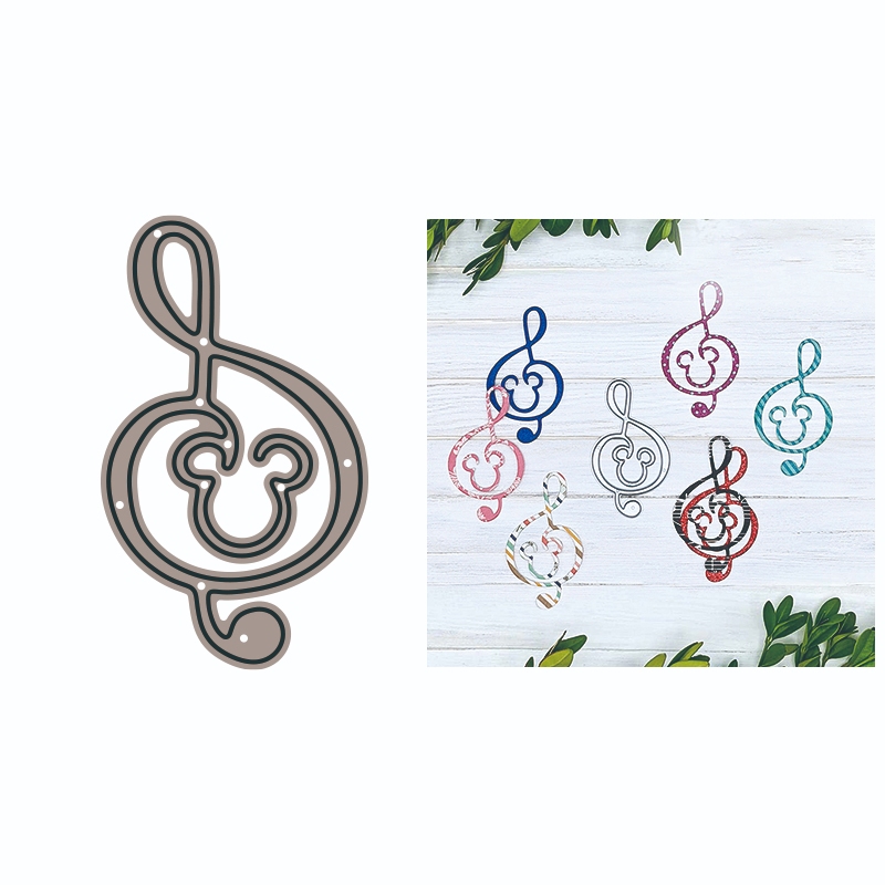 Musical Note with Mouse Head Pattern Cutting Dies Carbon Steel Stencil ...