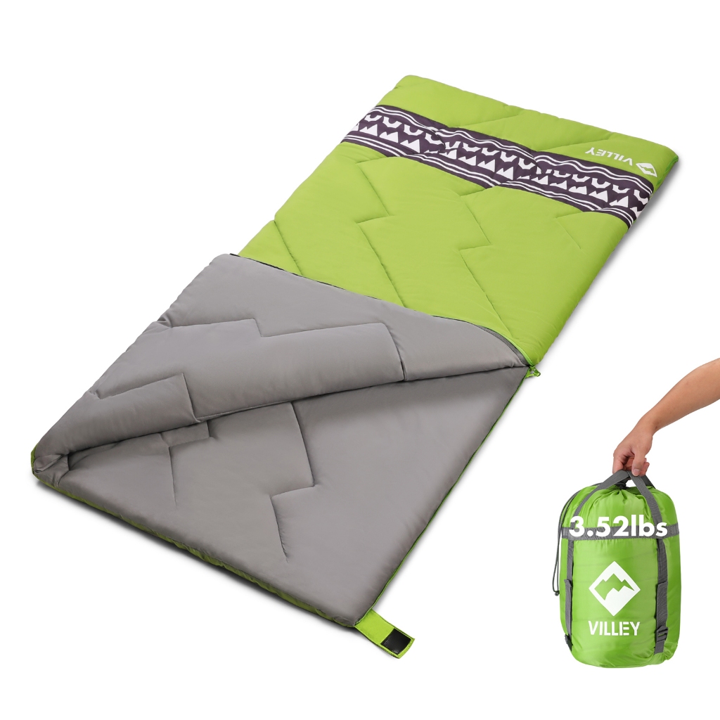 VILLEY Rectangular Sleeping Bag With Stripe Lightweight Folding Moisture Resistant Machine Washable Suitable for 0 10 Shopee Philippines
