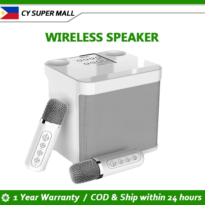 Dual Microphone Karaoke Speaker 3D Stereo Amplifier Bluetooth Speaker ...