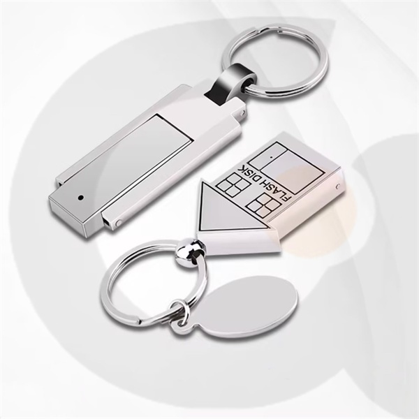 USB 2.0 Customized Logo High Speed Flash Drive Metal House Building ...