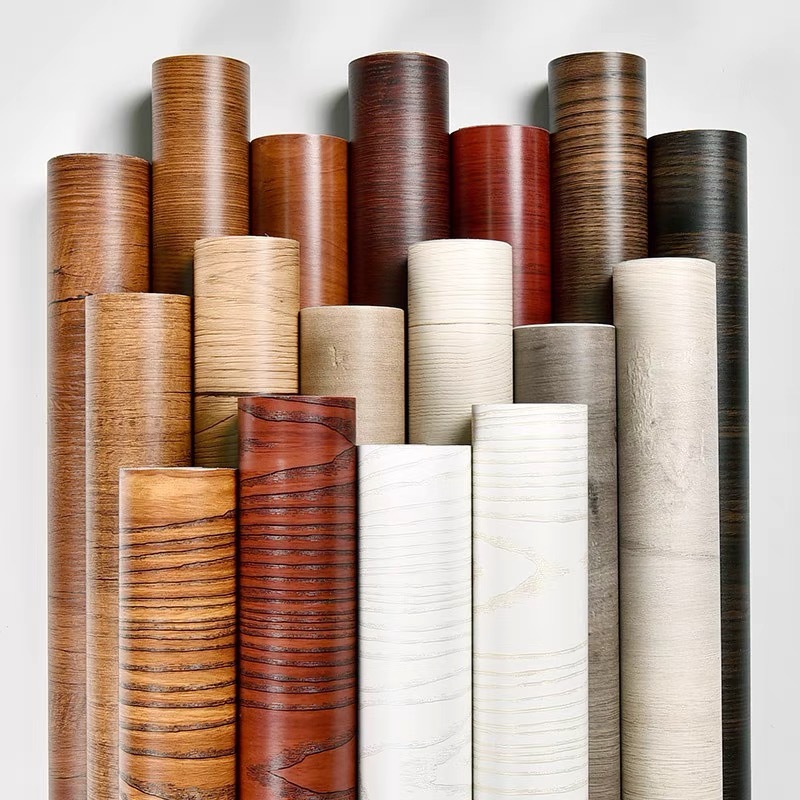 Thickened Waterproof Wood Grain Sticker Self Adhesive PVC Cabinet ...