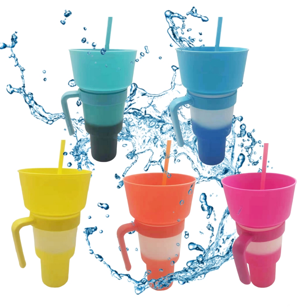 Cup with Snack Bowl on Top 2 in 1 Milktea Snack on Top Cup Set Shopee