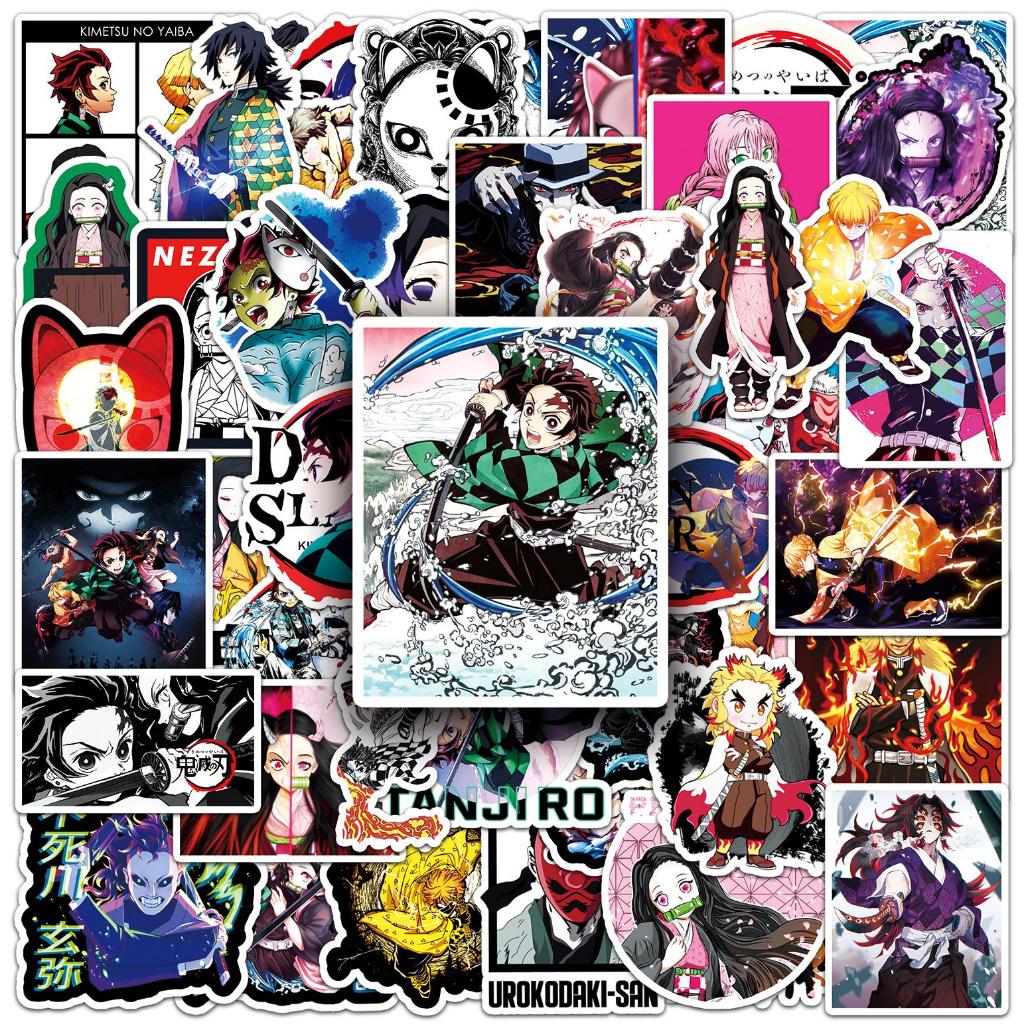 50 Piece Funny Demon Slayer Stickers Waterproof DIY For Phones Laptop ...