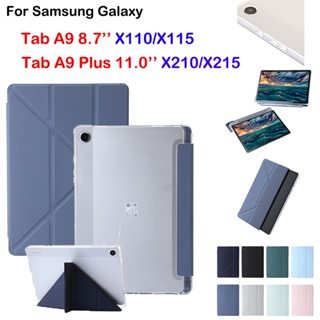 For Samsung Tab A9 Case 8.7 Trifold PU Leaher Soft Back Stand Tablet Coque  For Galaxy Tab A9 8.7 inch SM X110 X115 Case Funda - AliExpress