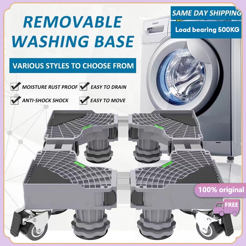 【Ready Stock】 Washing Machine Stand Rack Adjustable Stainless Steel