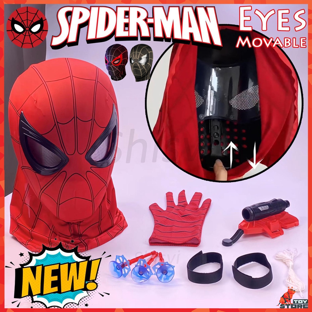 2024NEW Spiderman cosplay masks Eyes Movable Shopee Philippines